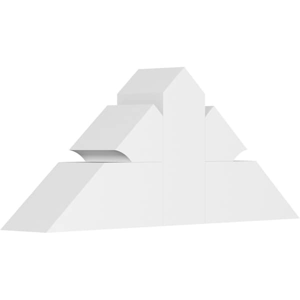 Ekena Millwork Richland Architectural Grade PVC Gable Bracket, 36"W x 15"H x 6"D x 6"F, 10/12 Pitch GBP036X15X0606RIC00 - main